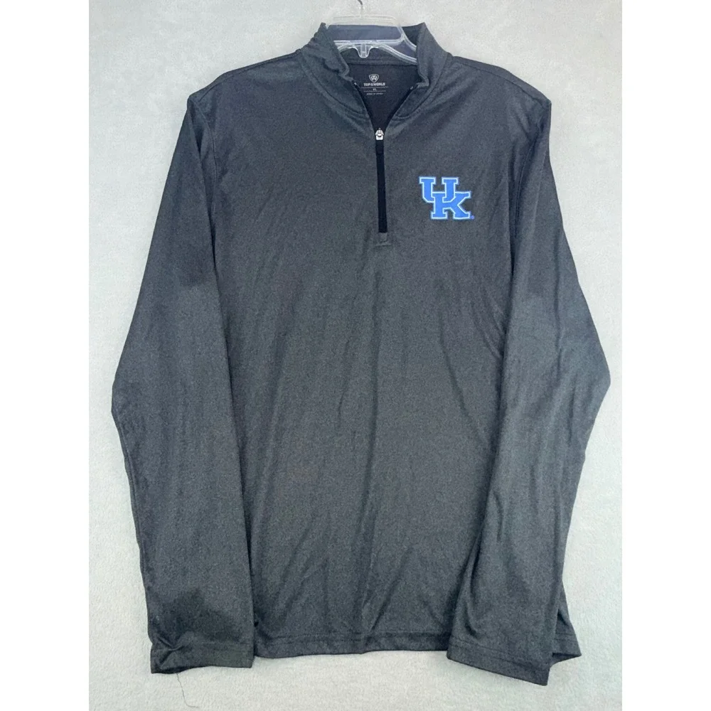 UK Top of the World Kentucky Wildcats Mens XL Quarter Zip Pullover Charcoal Grey